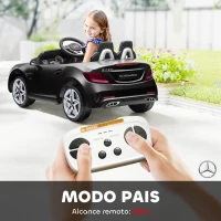 AIYAPLAY Carro Elétrico Mercedes SLC 300 12V com Controlo Remoto Faróis LED Música TF USB e Abertura da Porta 3-5km/h 107x62,5x44 cm Preto(m-5)