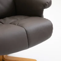 HOMCOM massagestoel met ottoman relaxstoel TV-stoel TV-stoel 145 ° helling kunstleer bruin 80 x 86 x 99 cm(m-5)