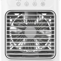 HOMCOM Rafraîchisseurs d'air par évaporation, ventilateur, 3 vitesses, 2 modes brumisation, éclairage LED RGB 7 LED, blanc(m-13)
