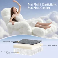 HOMCOM Fotoliu Reclinabil cu Funcție de Ridicare și 8 Puncte de Masaj, din Material Textil cu Efect de In, 97x90x102 cm, Gri(m-6)