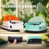 AIYAPLAY Autoscooter met 360° Rotatie, 2 km/u Snelheid, Veiligheidsgordel, LED-Licht, Muziek en Claxon, Groen(m-7)