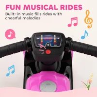 AIYAPLAY Balance Bike with Music Extra-Wide Wheels Toddler Bike for Boys Girls Pink(m-5)