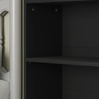 HOMCOM Bibliothèque étagère de rangement 6 niveaux avec étagères réglables pour salon, chambre, bureau, 60x24x158,5cm, noir(m-9)