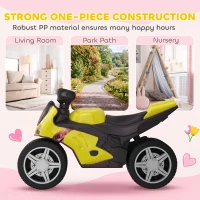 AIYAPLAY Balance Bike with Music Extra-Wide Wheels Toddler Bike for Boys Girls Green(m-7)