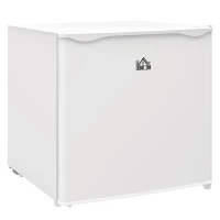HOMCOM Mini Congelador Vertical 35 L Silencioso com Porta Reversível Temperatura Ajustável e Prateleira Amovível 47x44,2x48,8 cm Branco(m-1)