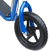 HOMCOM Kids Scooter Kick Scooter, with 12" EVA Tyres, Rear Brake, Big Wheels Scooter for 5-12 Years , Blue(m-10)