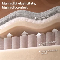 HOMCOM Fotoliu Reclinabil cu Masaj Manual  135°, Încălzire și 8 Puncte de Masaj, Chenille, 87x95x109 cm, Gri Deschis(m-6)