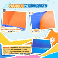 Outsunny Opblaasbaar Springkasteel met Blower voor 4 Kinderen Raketpatroon(m-8)