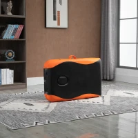 HOMCOM Foldable Massage Table Professional Salon SPA Facial Couch Bed Black and Orange(m-8)