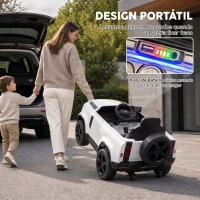 AIYAPLAY Carro Elétrico SUV Land Rover Defender 12 V para Crianças com Comando, Suspensão e Arranque Suave, Branco(m-7)