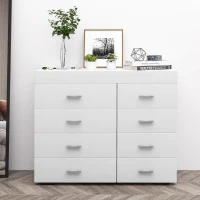 HOMCOM Mobile con Cassetti Cassettiera in Legno per Camera, Cucina, Bagno 90×35×73cm Bianca(m-6)
