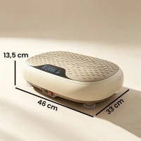 SPORTNOW Plataforma Vibratoria con 20 Niveles de Velocidad 3 Programas Pantalla LED Control Remoto para Hacer Ejercicio en Casa(m-3)