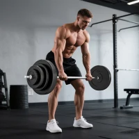 HOMCOM Set Bilanciere e Dischi da 70 kg totali con 8 Pesi, Regolabile e Antiscivolo, Nero(m-8)