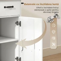 HOMCOM Cărucior mobil multifuncțional pentru depozitare(m-7)