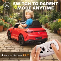 AIYAPLAY Licensed Mercedes AMG Kids Electric Car, 12V Ride On Car with Dual Motors, Remote Control for 3-6 Years, Red(m-5)