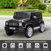 HOMCOM Macchina Elettrica per Bambini 3-8 Anni, 3-5km/h, con Telecomando, Cruscotto, Cintura, Musica e Fari LED, Nero(m-4)