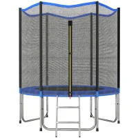 SPORTNOW Trampoline Extérieur Trampoline de Jardin Enfants et Adultes 6 Poteaux au Sol  Charge 80kg 36 Ressorts Ø183cm Bleu(m-16)