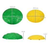 ZONEKIZ Conjunto de 8 Pedras de Equilíbrio Empilháveis com Base Antiderrapante para Equilíbrio e Promover a Coordenação Multicor(m-3)