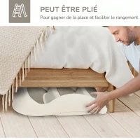 PawHut Escalier pour Chien Pliant à 3 Marches Antidérapantes, pour Chiens Âgés, Chiots, Lit, Canapé, 49x38x38cm, Crème(m-5)