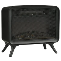 HOMCOM Electric Fireplace Stove, Freestanding or Tabletop, with LED Flame Effect, Overheating Protection, 800W/1600W(m-11)