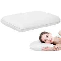HOMCOM Pernă din spumă de memorie cu revenire rapidă, husă detașabilă și lavabilă, 60x40x10 cm, alb crem(m-14)