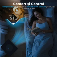 HOMCOM Aer condiționat portabil 750W cu 5 moduri și 2 viteze, din ABS și oțel, 33x28x70,4 cm, alb(m-5)