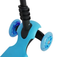 HOMCOM Adjustable Kids Toddler Scooter, with Removable Seat, Back Handle, Blue(m-8)