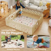 AIYAPLAY Spielmatte Baby Faltbar Kinder 176,5 x 148 cm Doppelseitige Krabbelmatte mit Alphabet- und Tiermotiv-Muster(m-8)