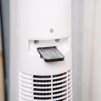 HOMCOM Ventilator turn 50W cu 3 moduri și 3 viteze, timer de 12h, din ABS, Ø32x118,2 cm, alb(m-14)