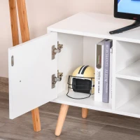 HOMCOM Mobilier Suport TV Modern si de Design din Lemn Alb pentru TV Max. 42"(m-12)
