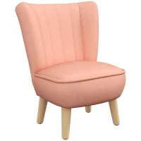 AIYAPLAY Kindersessel, Samtoptik, für 3-7 Jahre, bis 45 kg, Holzgestell, 44x45x56,5cm, Pink(m-12)