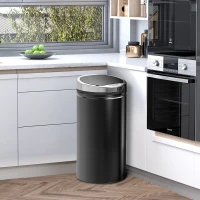 HOMCOM 42 L Sensor Mülleimer, Automatischer Abfalleimer, Rostfreier Kücheneimer mit Infrarotsensor, für Küche, Esszimmer(m-10)