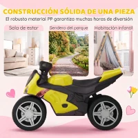 AIYAPLAY Bicicleta sin Pedales Moto Correpasillos con Música y Ruedas Extra Anchas para Niños y Niñas de 18 a 36 Meses Verde(m-7)