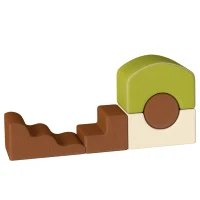 AIYAPLAY Schuimblokken 5-delige set, zachte bouwblokken voor kinderen met cord-look, antislip bodem, meerkleurig(m-10)