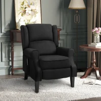 HOMCOM Poltrona de Massagem Poltrona Relax Reclinável com Controlo Remoto 2 Áreas de Massagem Bolso Lateral 78x83x101 cm Preto(m-10)