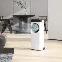 HOMCOM Climatizador 3 em 1 75W com 6 Velocidades Temporizador até 24H Depósito de 6,5 L Oscilação de 60º 34x25,5x80 cm Branco(m-10)
