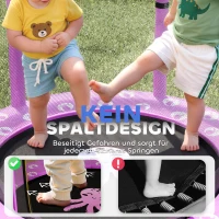AIYAPLAY Kindertrampolin mit Sicherheitsnetz, für den Innen- und Außenbereich, 3-6 Jahre, Violett(m-5)