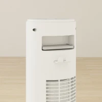 HOMCOM Ventilateur tour avec télécommande minuterie 12 heures mode veille 3 vitesses 31,5 x 31,5 x 96 cm blanc(m-10)