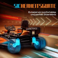 AIYAPLAY elektrische kinderauto, 12V, afstandsbediening, MP3, USB, dubbele motor, muziek, vering, 3-5 km/u, 3-5 jaar, Oranje(m-7)