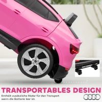 HOMCOM Elektro Kinderauto 12V Elektrofahrzeug Audi E-tron Elektroauto mit Fernbedienung, Sicherheitsgurt, für 3-5 Jahre(m-6)