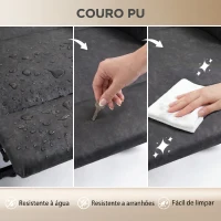 HOMCOM Poltrona Relax Reclinável Elétrica Elevatória em Couro PU com Controlo Remoto, Assento com Molas, Apoio para os Pés, Cinzento(m-6)