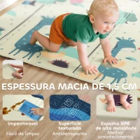 AIYAPLAY Tapete de Atividades para Bebé Dobrável e Reversível 196x176 cm Tapete de Brincar para Bebé XPE Dupla Face Impermeável Multicolor(m-6)
