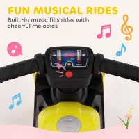 AIYAPLAY Balance Bike with Music Extra-Wide Wheels Toddler Bike for Boys Girls Green(m-5)