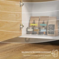 HOMCOM Cărucior de bucătărie, insulă de bucătărie mobilă, trolley de bucătărie cu compartimente, dulap și suprafață de lucru, Alb(m-5)