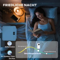 HOMCOM 3-in-1 Klimaanlage, Ventilator mit LED-Anzeige, waschbarer Filter, Timer, Weiß(m-8)