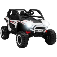 AIYAPLAY 2 Seater 24V 7AH Ride on Truck, Battery Powered Electric Ride On Car w/ Remote, Suspension, 3 Speeds, White(m-17)