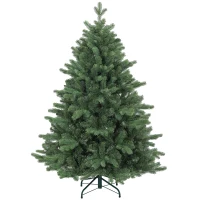 HOMCOM Albero di Natale Artificiale 150 cm con 847 Rami e Base in Metallo Pieghevole, Verde(m-1)