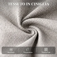 HOMCOM Poltrona Elettrica Alzapersona Reclinabile in Ciniglia con Schienale Alto e Telecomando, Grigio Chiaro(m-5)