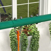 Outsunny Three-In-One Kids Metal Swing Set with Swing, Glider, Rocking Chair Swing, for Ages 3+ years - Orange and Blue(m-8)