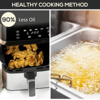 HOMCOM 8.5L Dual Basket Air Fryer, with Sync and Multi-Menu Cooking(m-6)